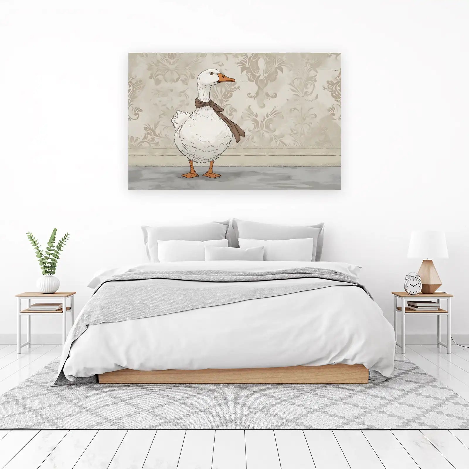 Dapper Goose with Bow Tie Wall Art