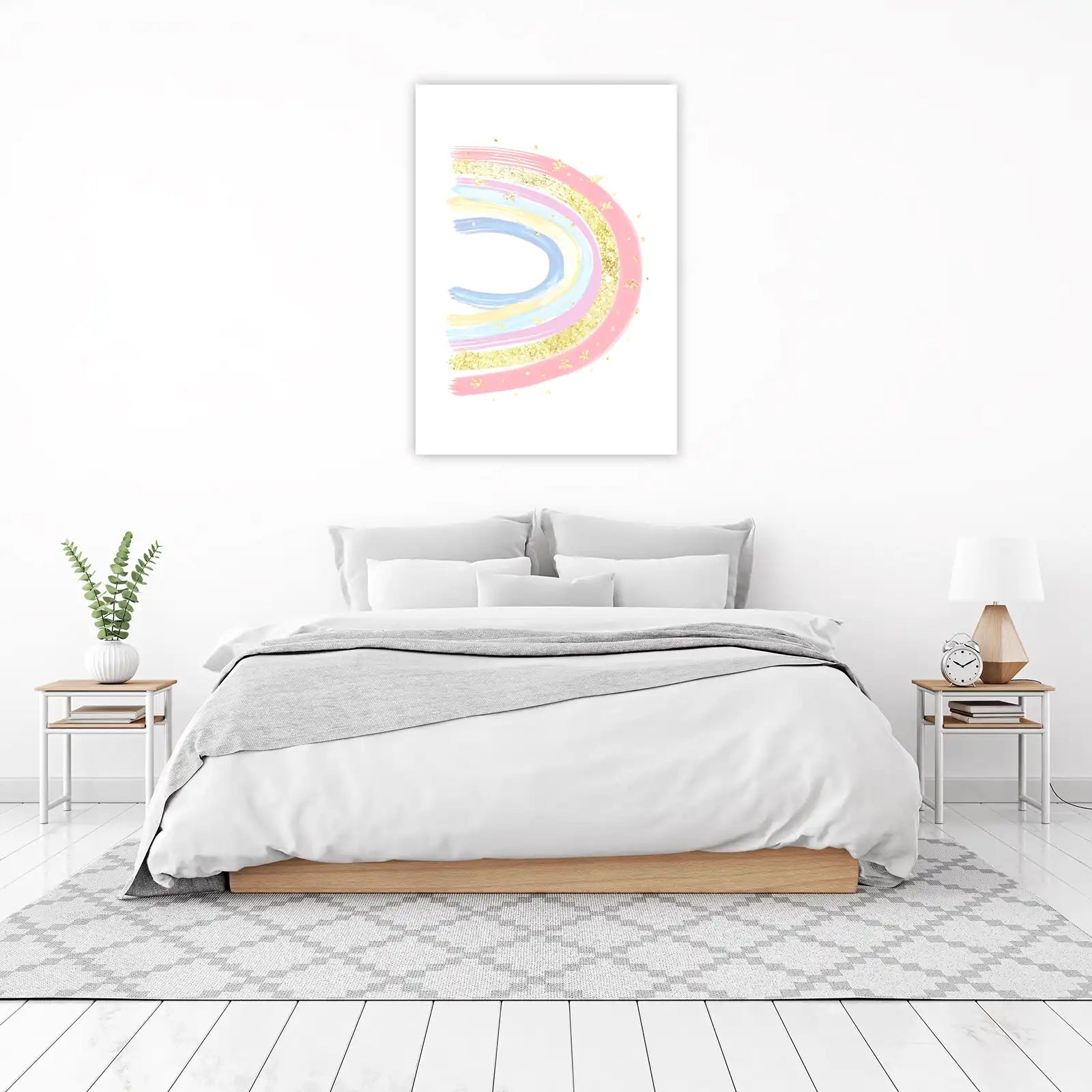 Sparkling Pastel Rainbow Wall Art Wall Art