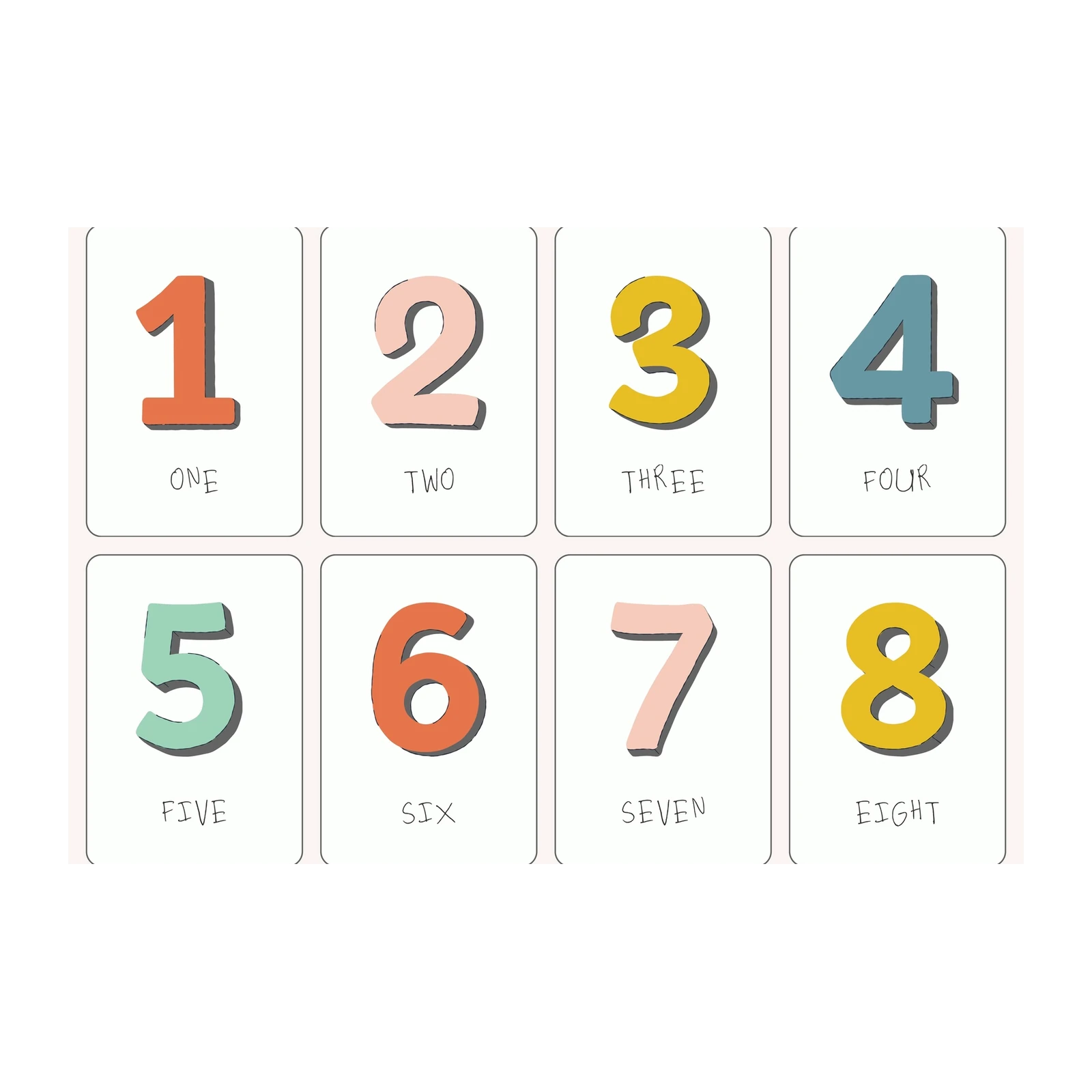 Educational Number Prints - Kids' Room Wall Art