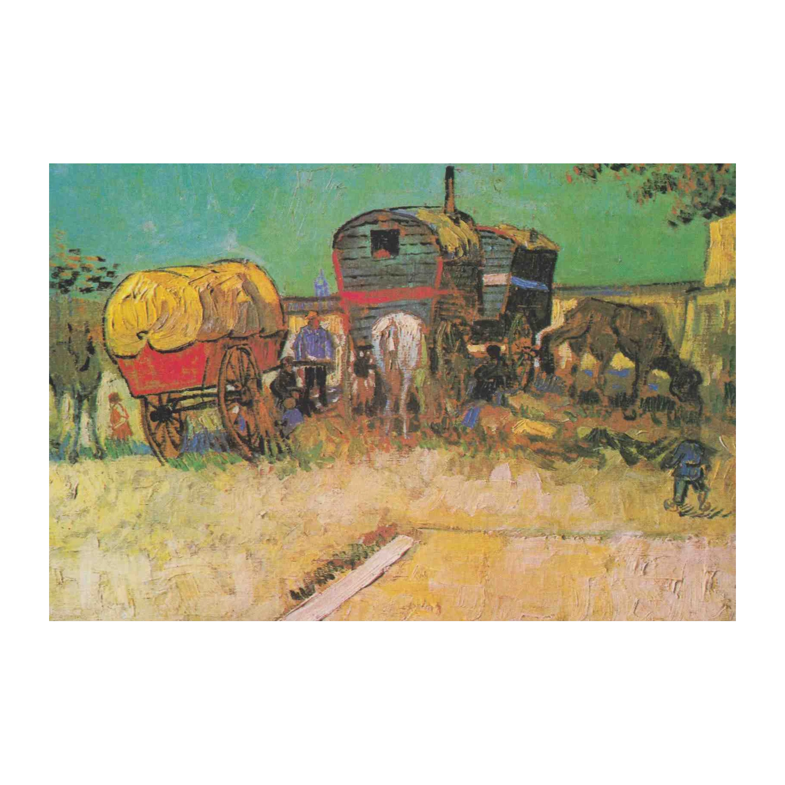 Rustic Caravan Scene Vincent Van Gogh Wall Art