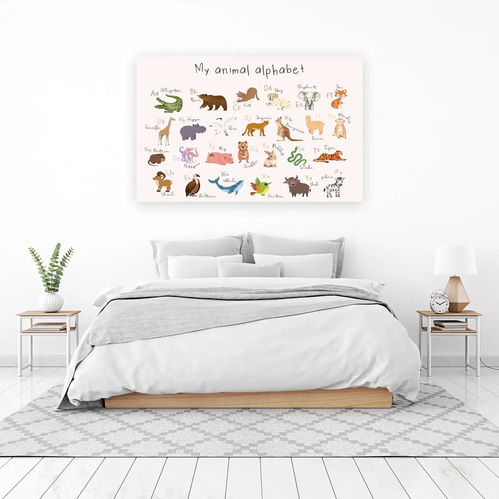 Whimsical Animal Alphabet Wall Art Wall Art