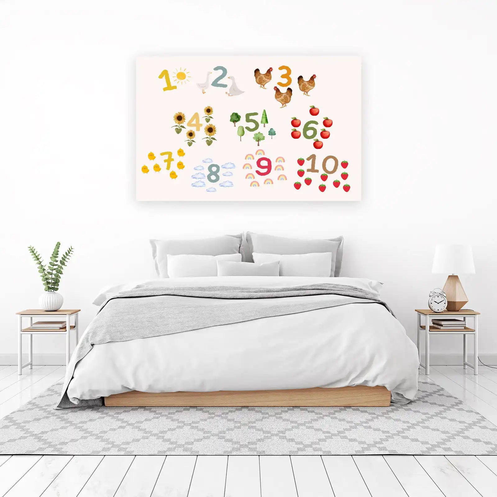 Farmyard Fun Numbers 1-10 Wall Art