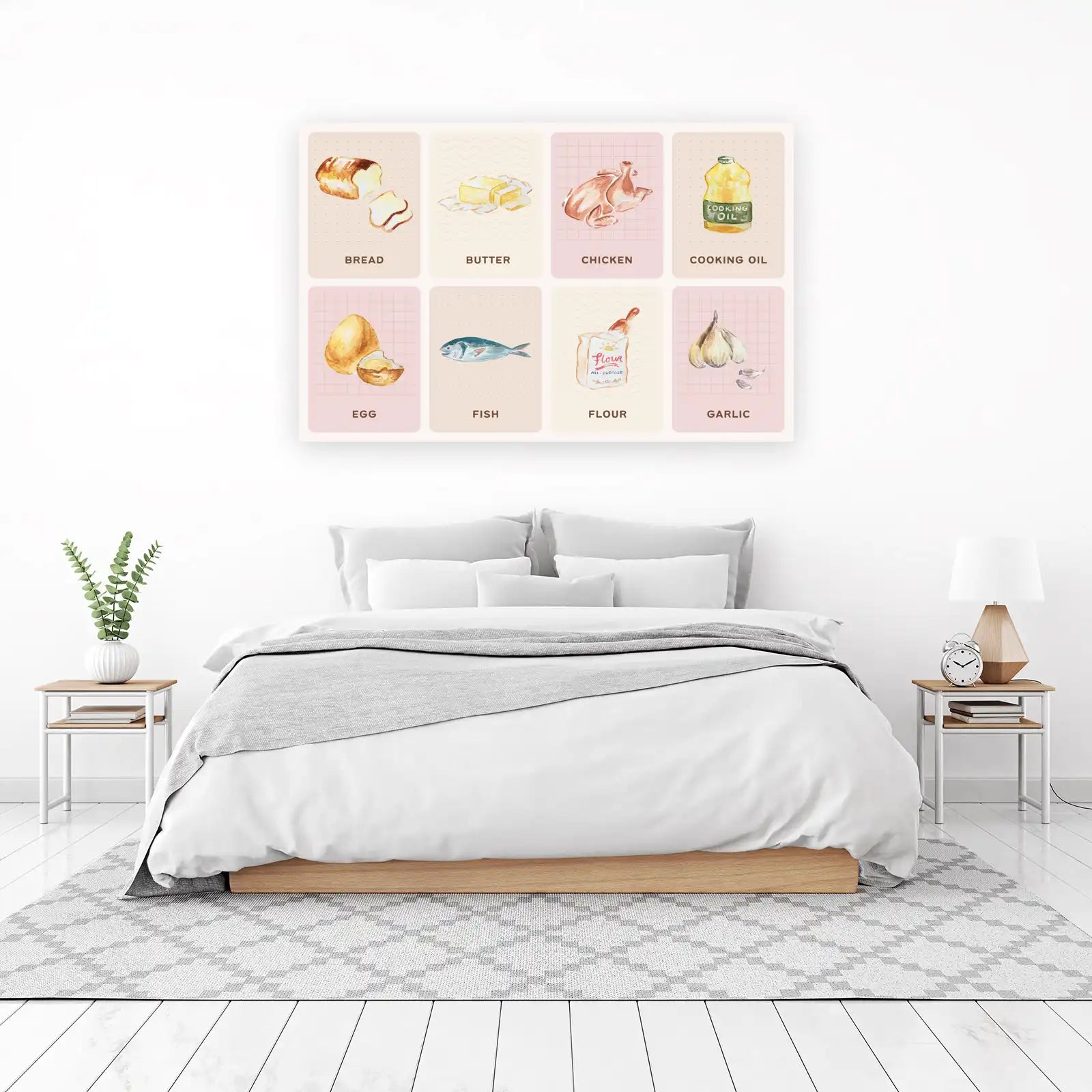Watercolor Kitchen Essentials Wall Art