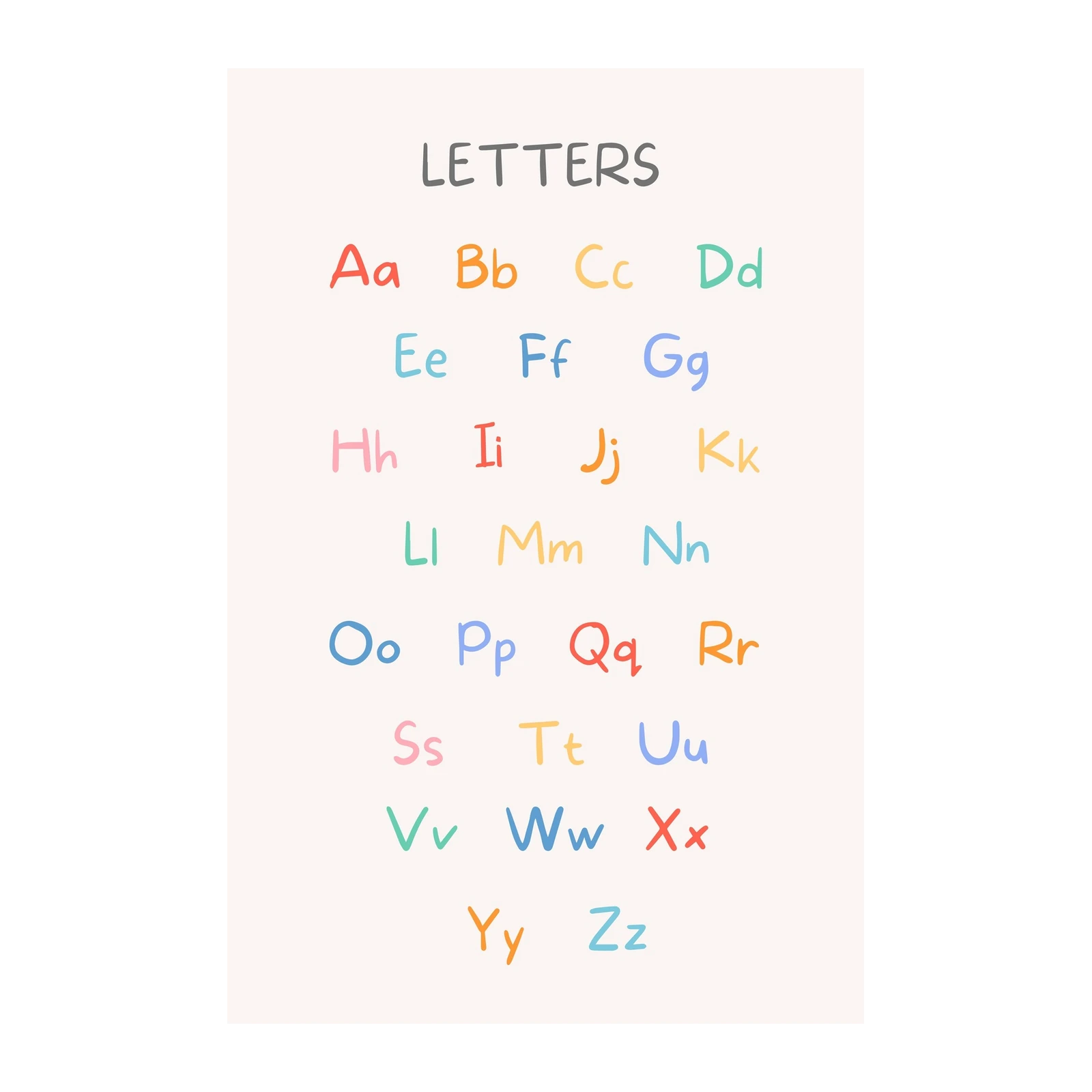 Colorful Alphabet ABC Learning Wall Art