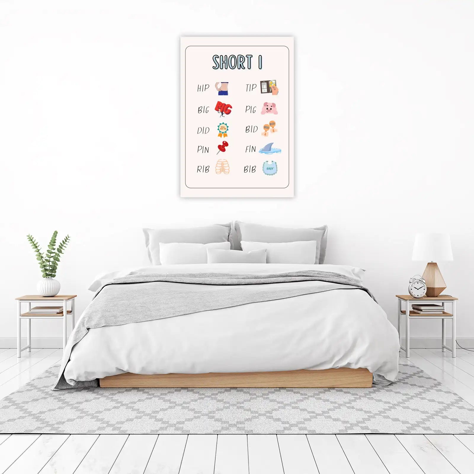 Short I Sound Phonics Art Wall Art