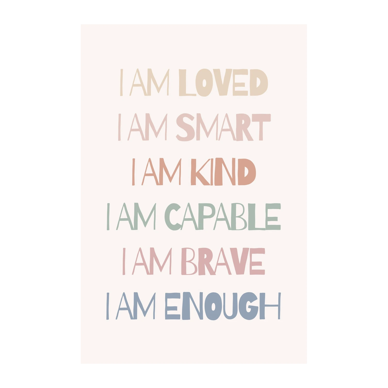 Affirmation "I AM" Boho Wall Art Wall Art