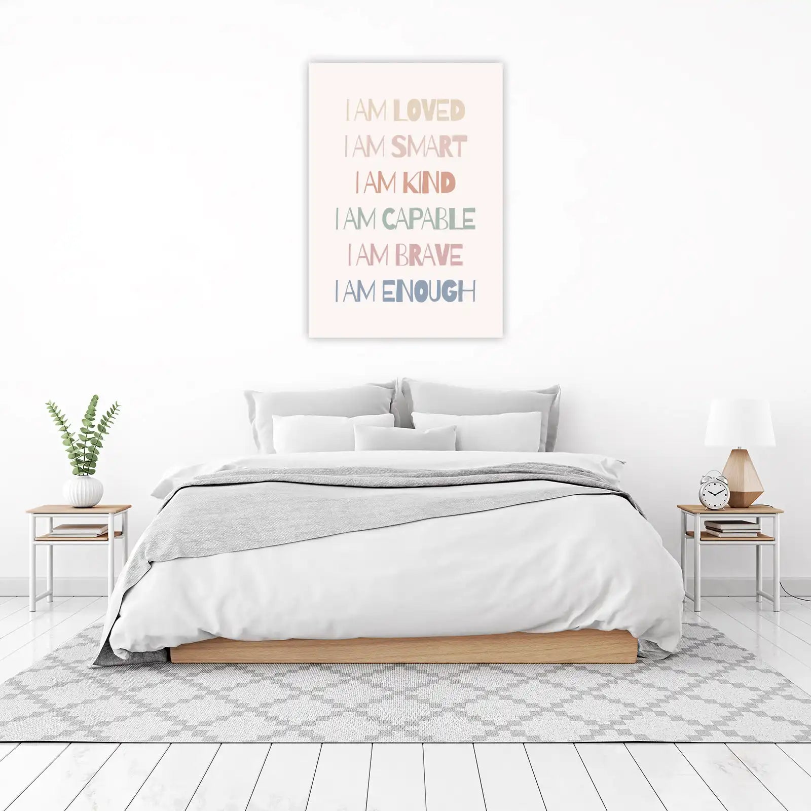 Affirmation "I AM" Boho Wall Art Wall Art