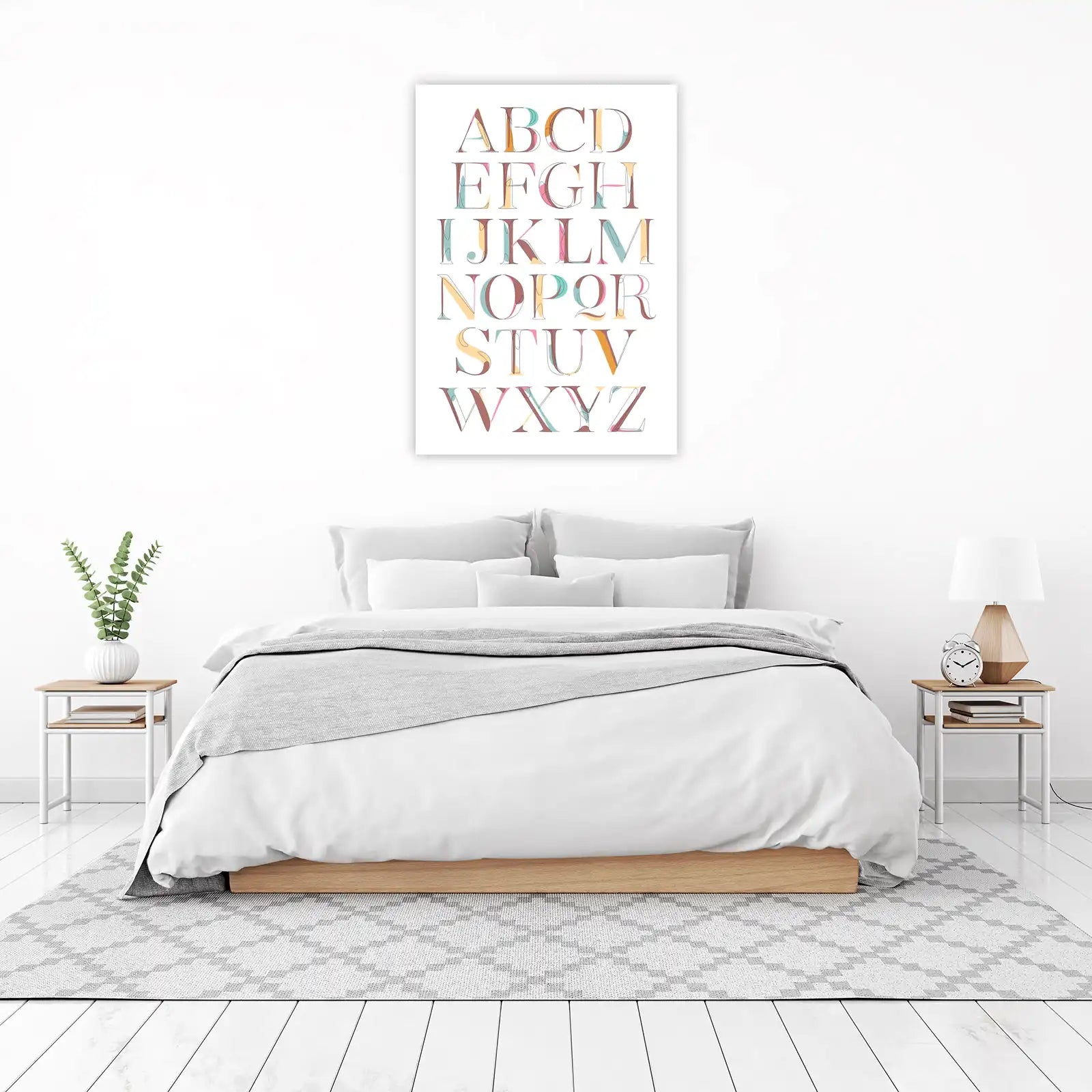 Elegant Alphabet Abstract Art Wall Art