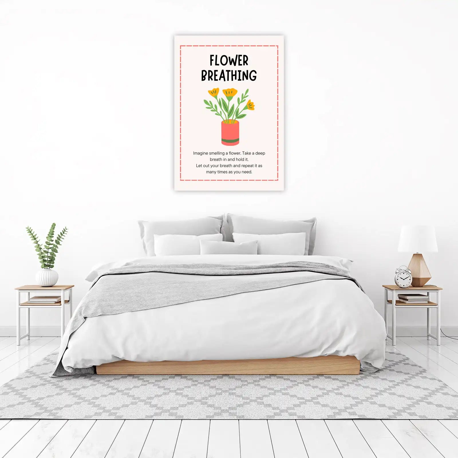 Calming Flower Breathing Poster Wall Art