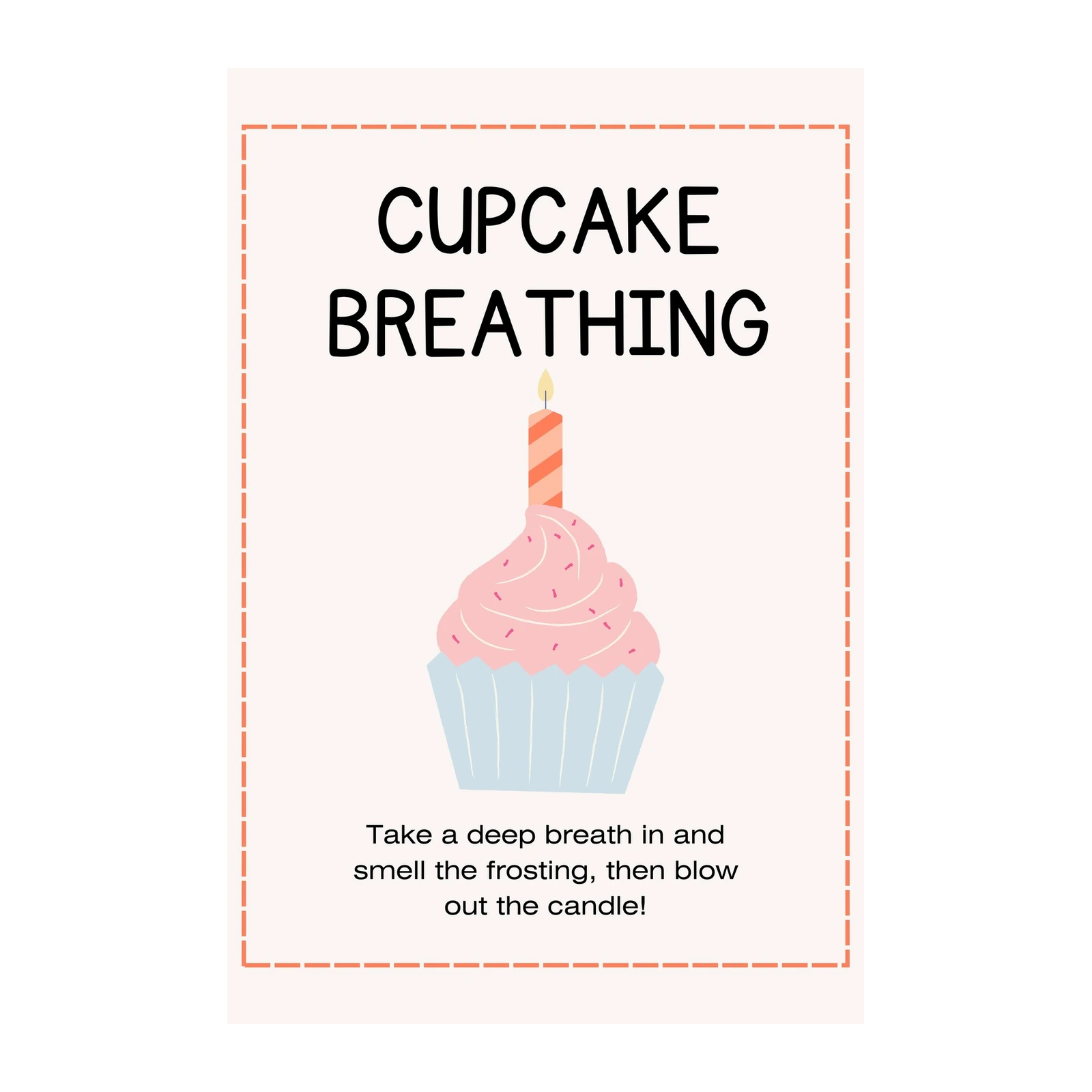 Cupcake Breathing Mindfulness Wall Art