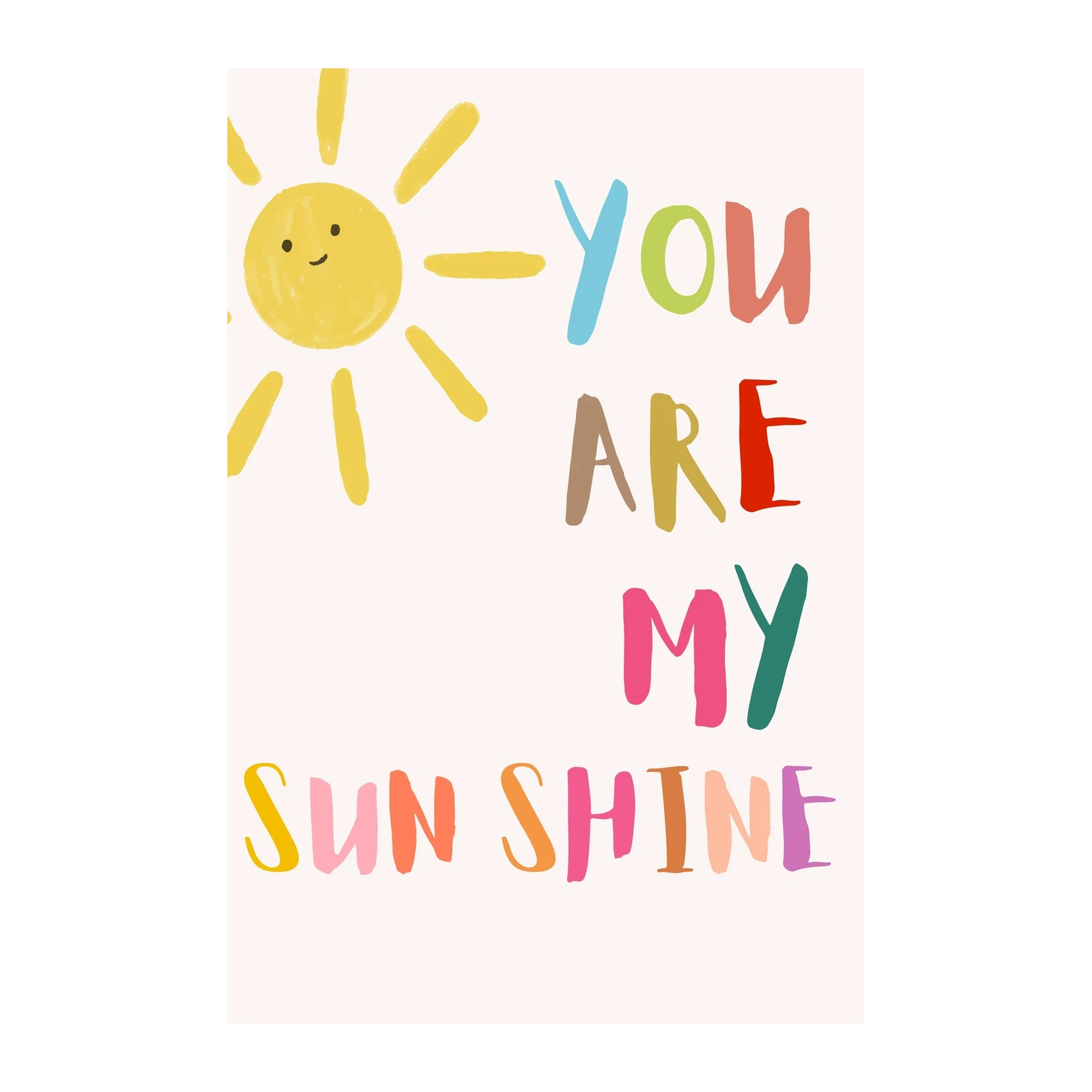 You Are My Sunshine Watercolor Wall Art