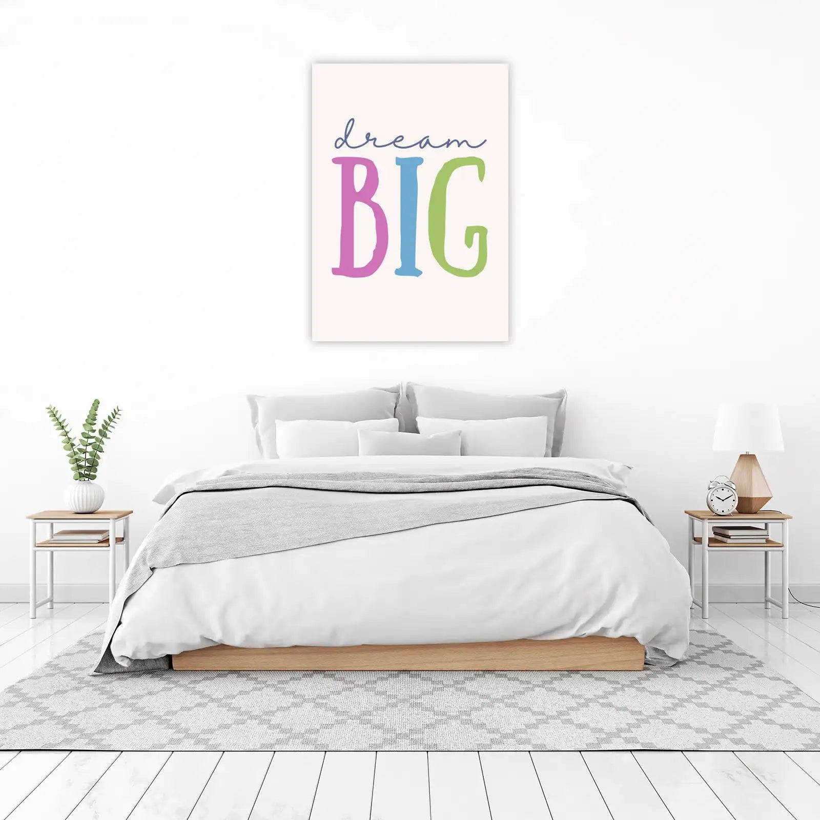 Dream Big Inspirational Quote Wall Art
