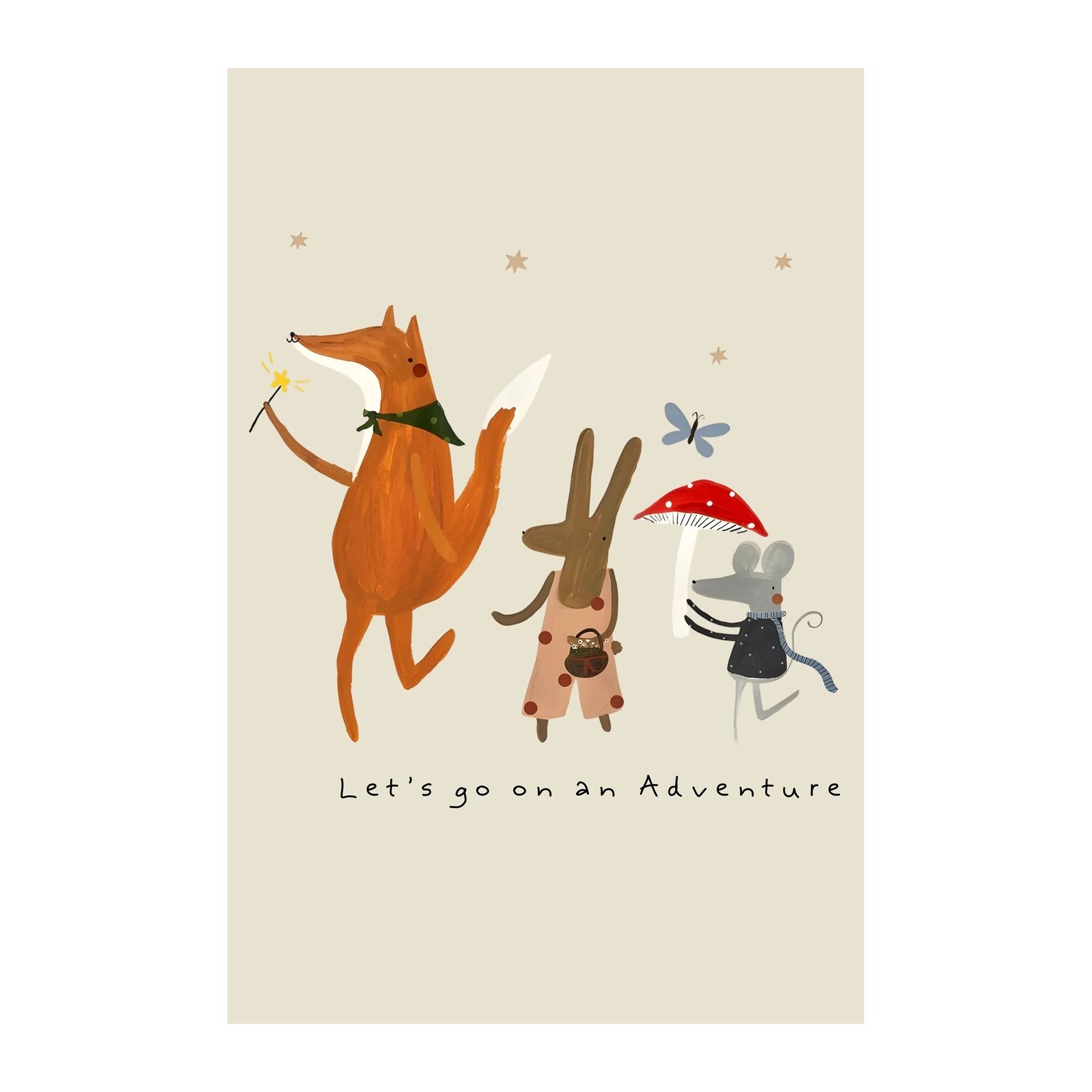 Whimsical Forest Friends Adventure Wall Art