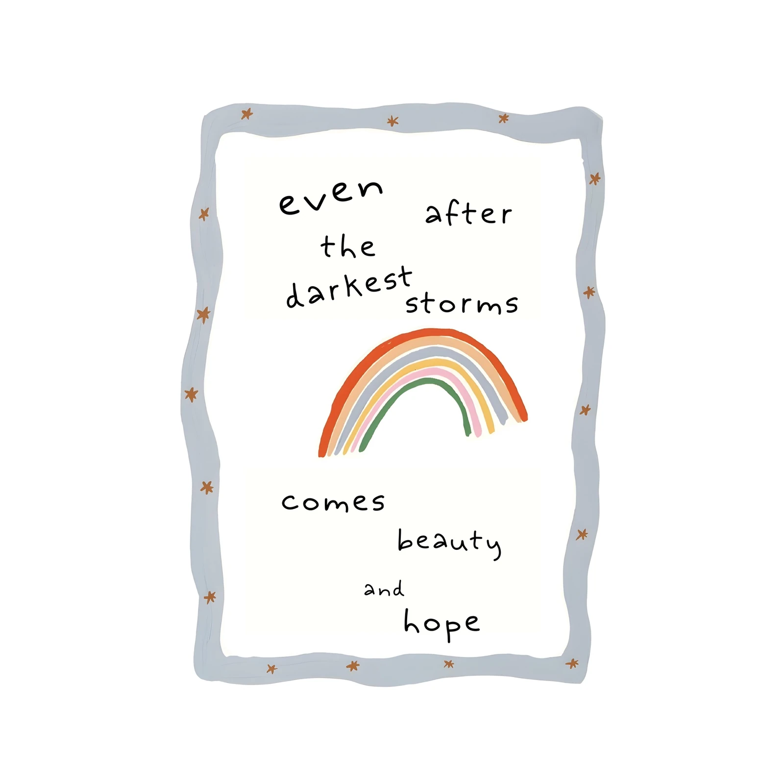 Rainbow Hope Inspirational Quote Wall Art