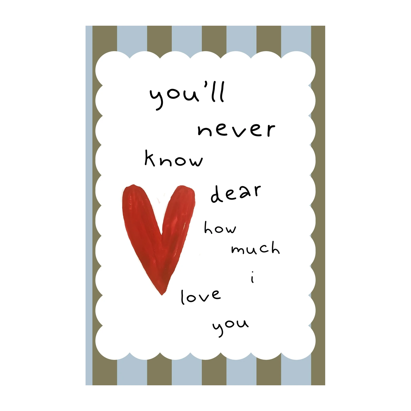 Handwritten Love Heart Wall Art