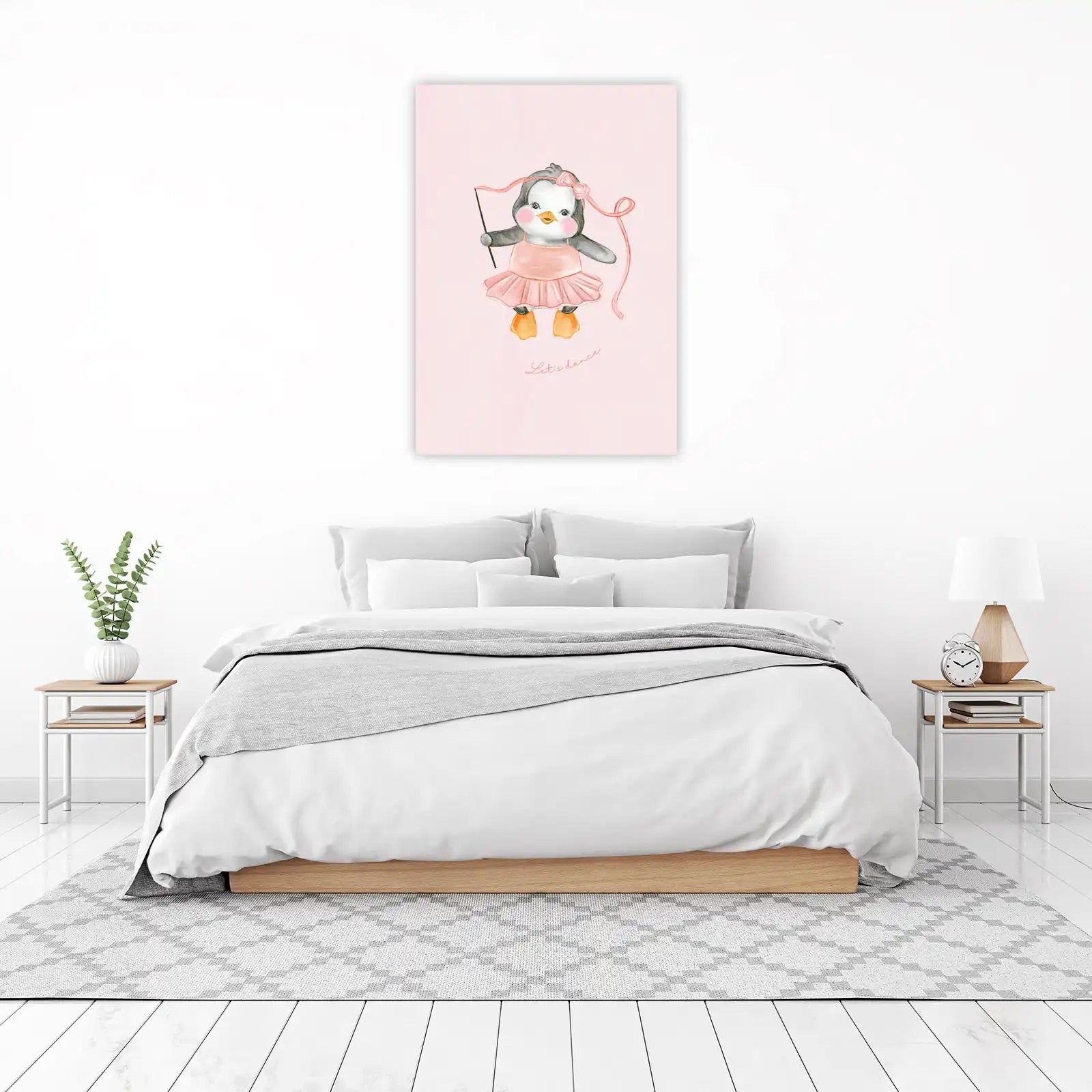 Adorable Dancing Penguin Ballet Tutu Wall Art