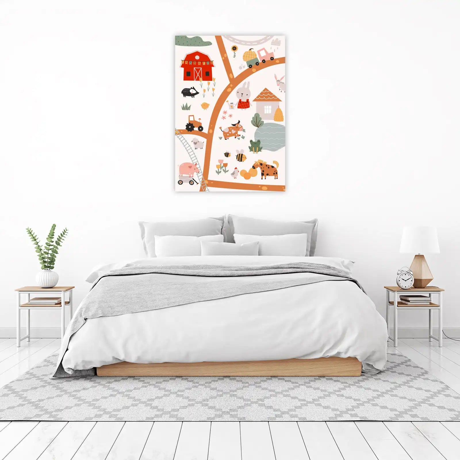 Charming Farm Animals "Thankful" Wall Art