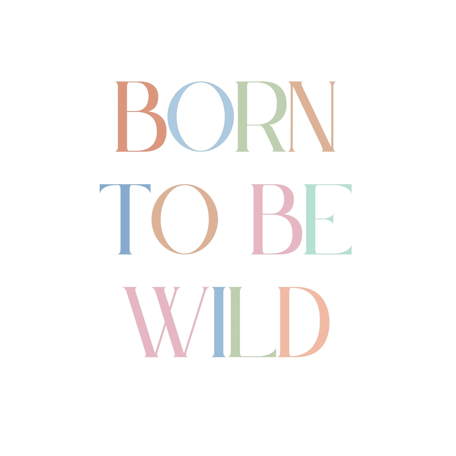 Born to Be Wild Boho Typography Wall Art