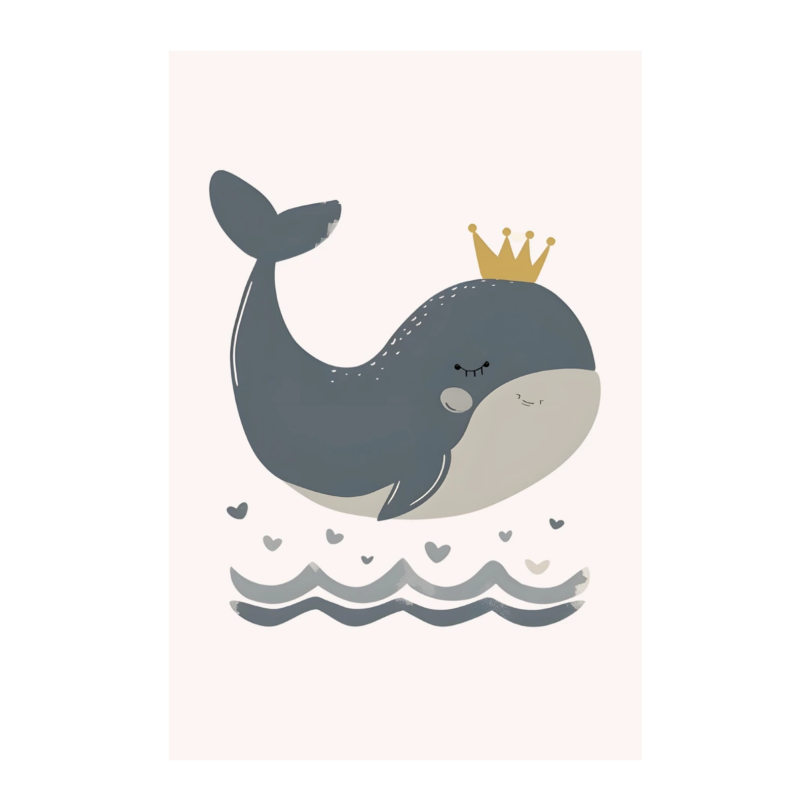 Whimsical Whale King Nursery Wall Art