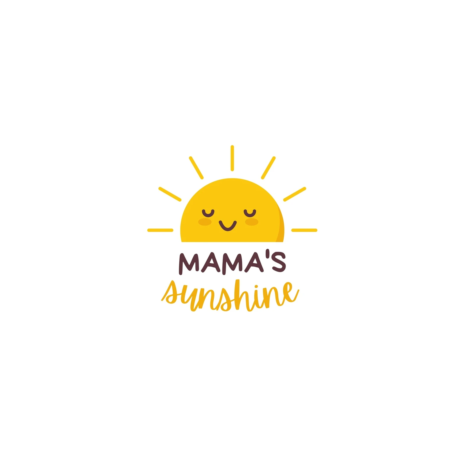 Mama's Sunshine Cute Sun Wall Art