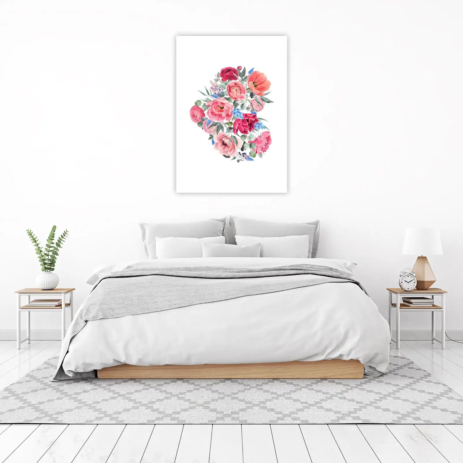 Vibrant Floral Dream Watercolor Bouquet Wall Art