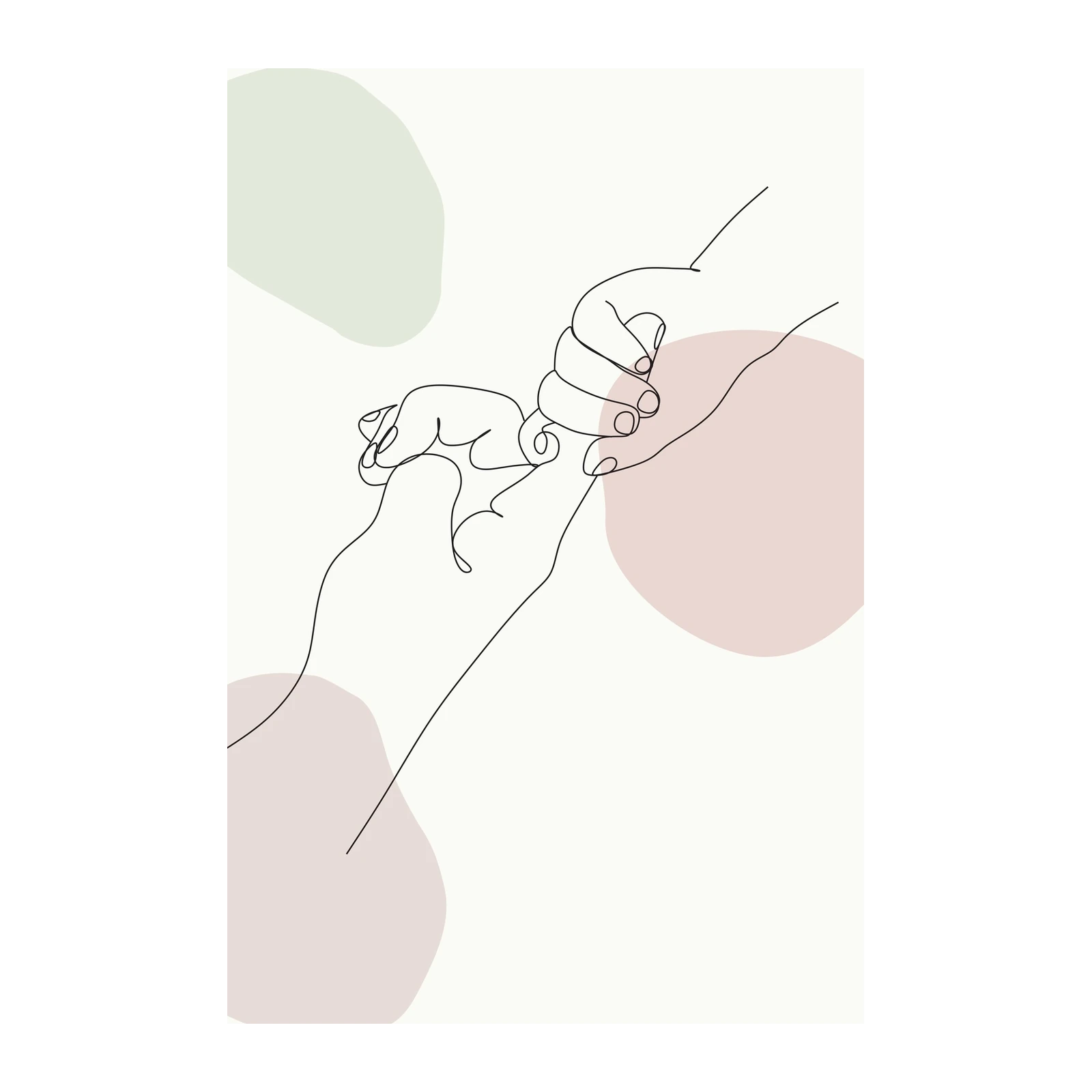 Tender Touch Abstract Line Art Wall Art