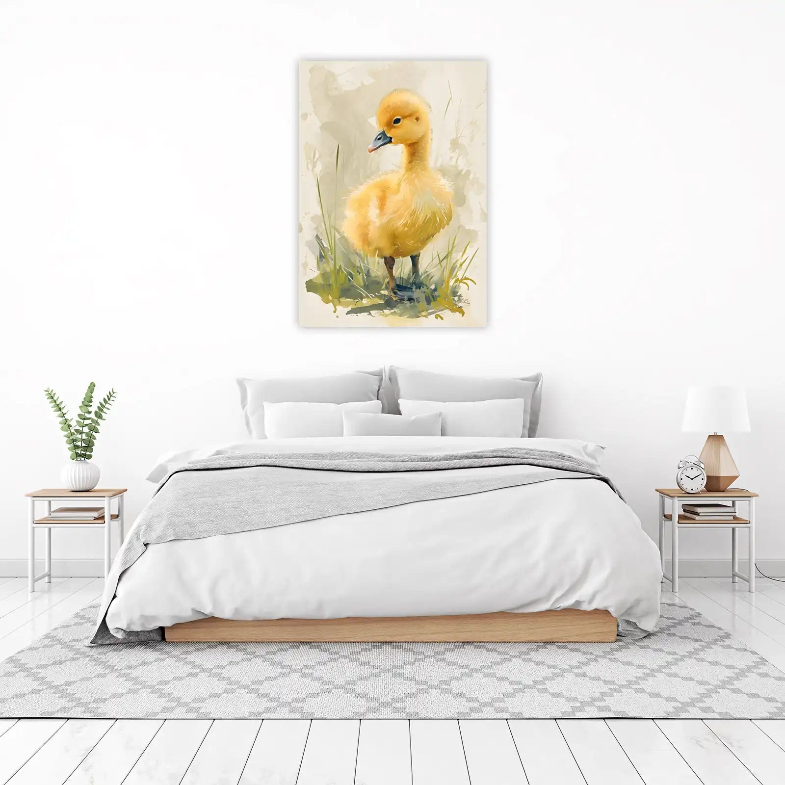 Adorable Duckling Watercolor Art Wall Art