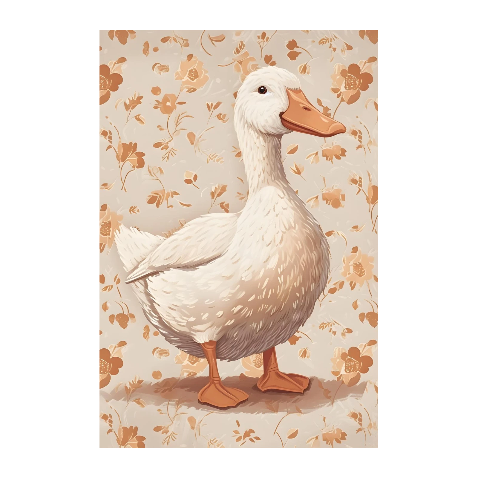 Charming Farmhouse Duck Floral Wall Art