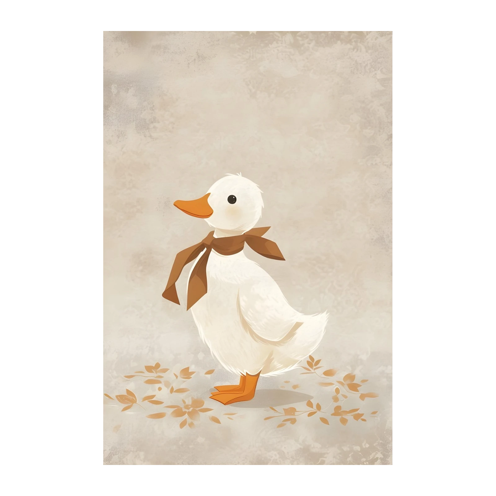Charming Duckling with Scarf Wall Art