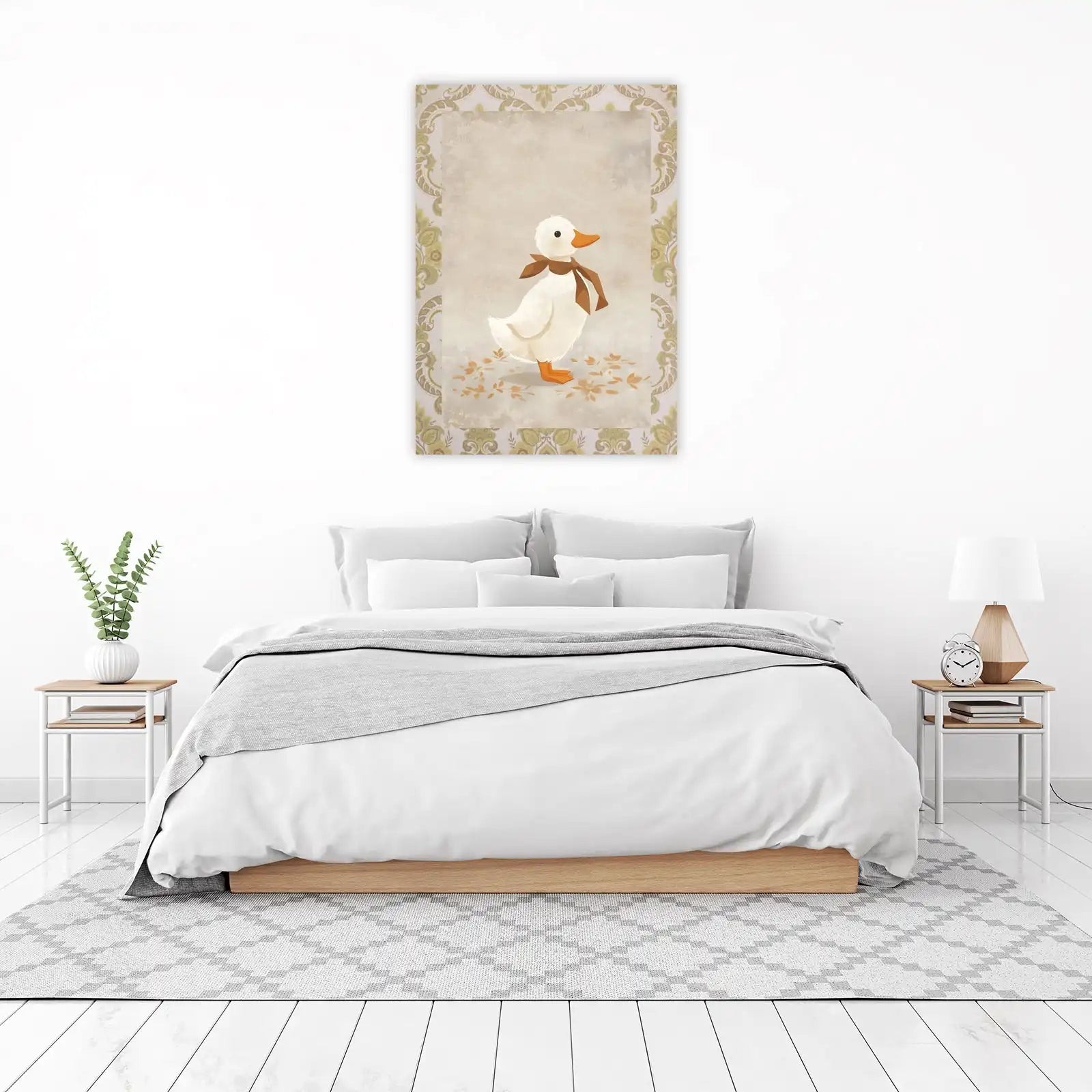 Charming Duckling with Scarf Wall Art