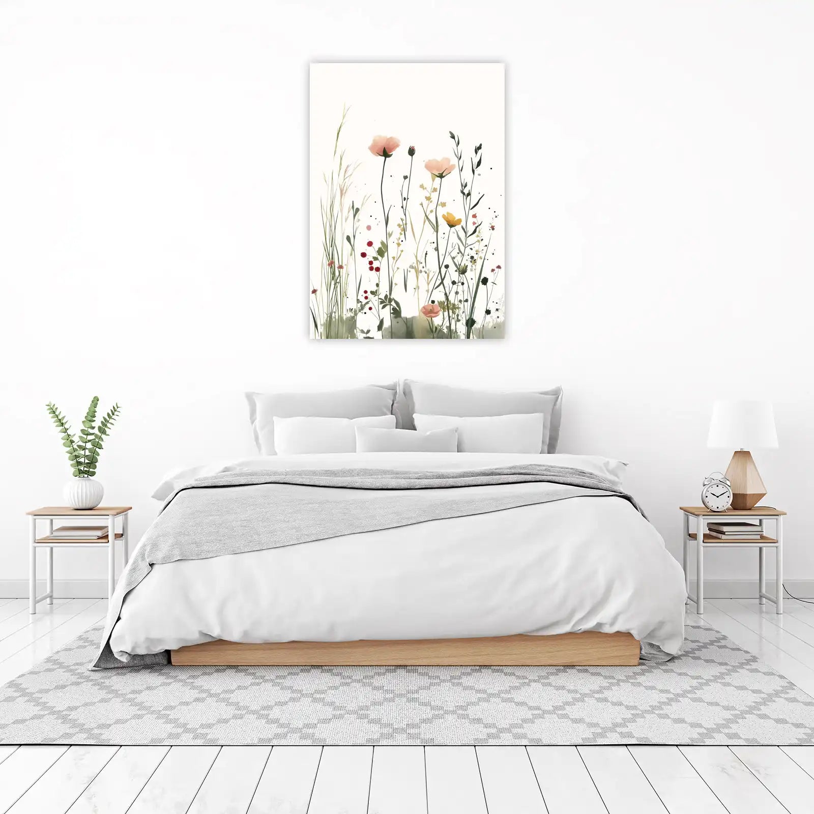 Soft Meadow Blooms Watercolor Wall Art