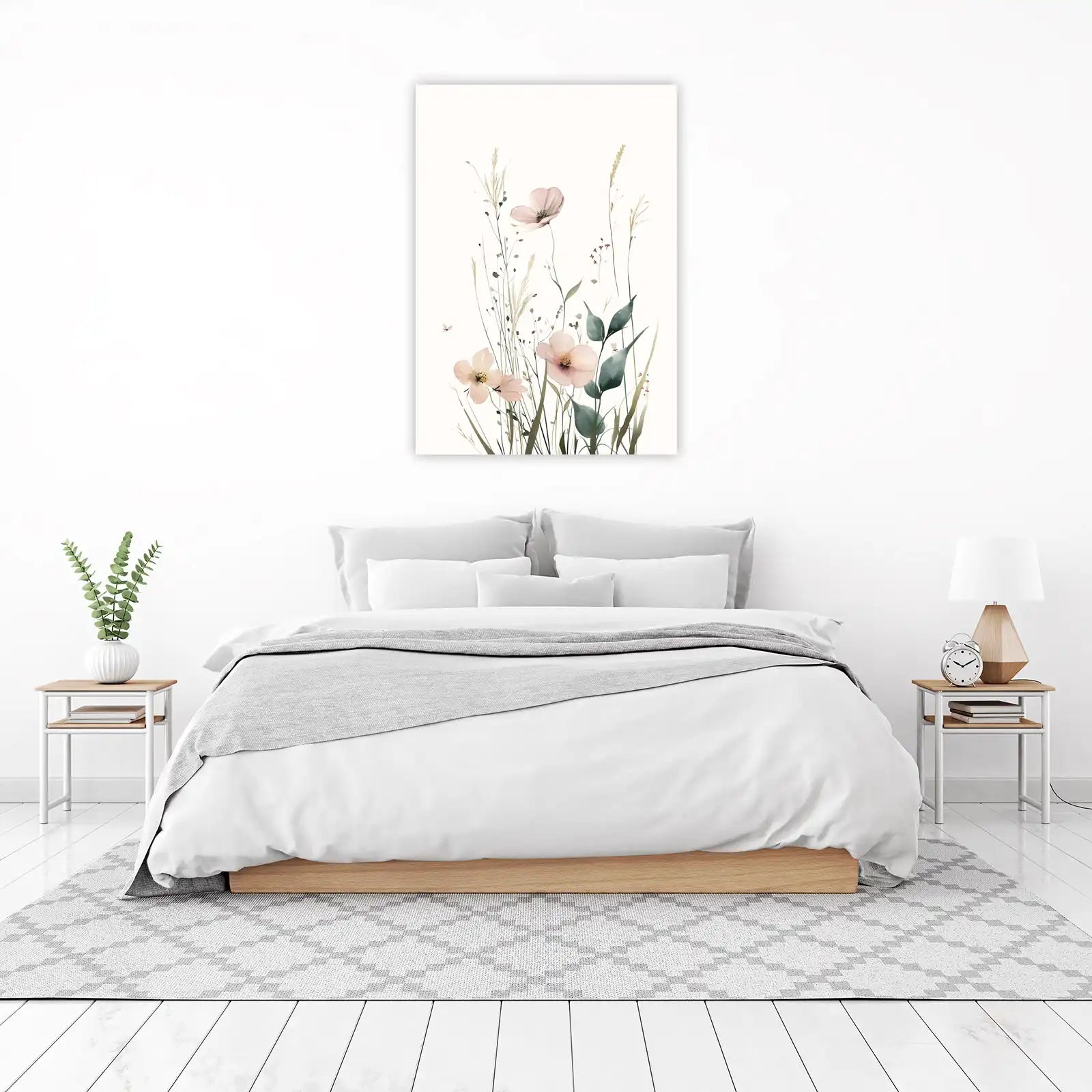 Soft Blossom Meadow Floral Art Wall Art
