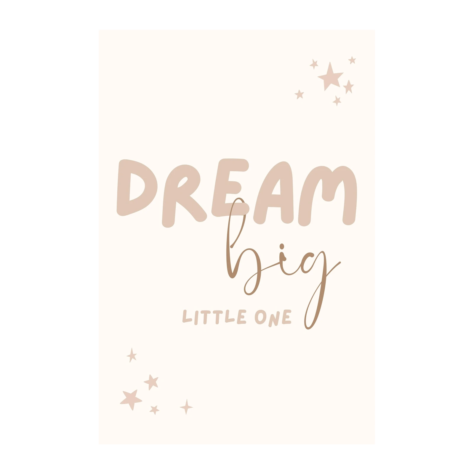 Dream Big Little One Boho Stars Wall Art