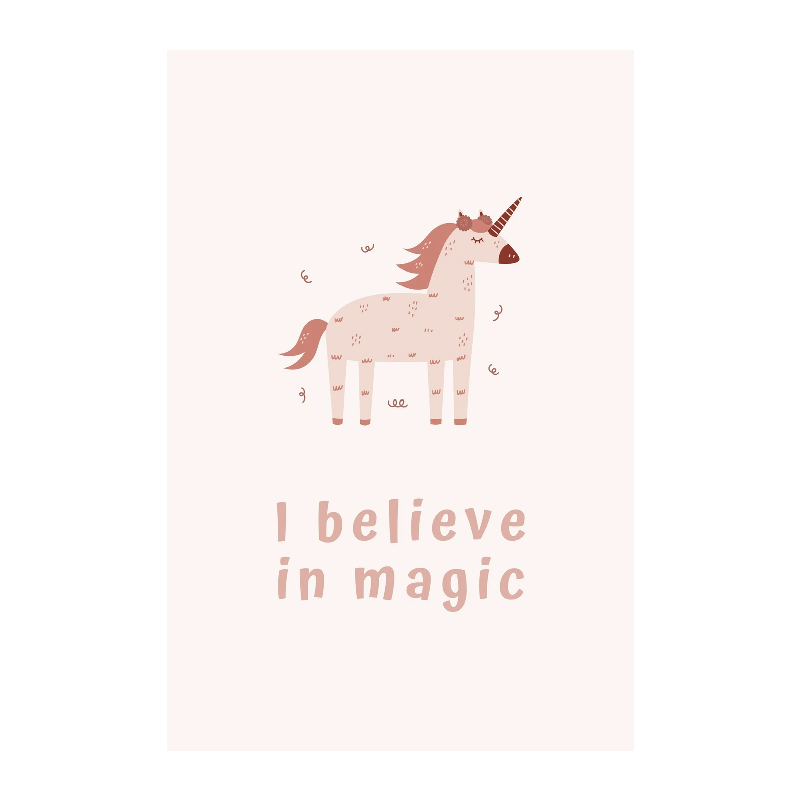 Magical Unicorn "I Believe in Magic" Wall Art