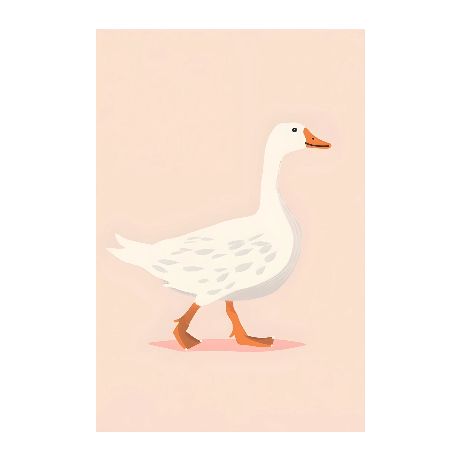 Charming Goose Walk Minimalist Wall Art