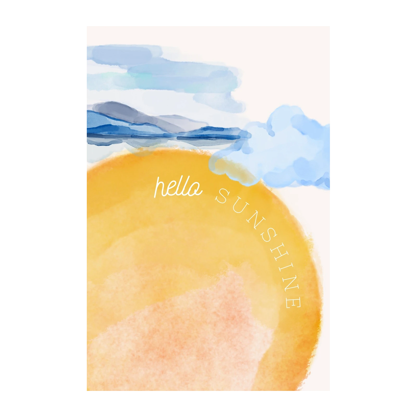 Hello Sunshine Abstract Landscape Wall Art