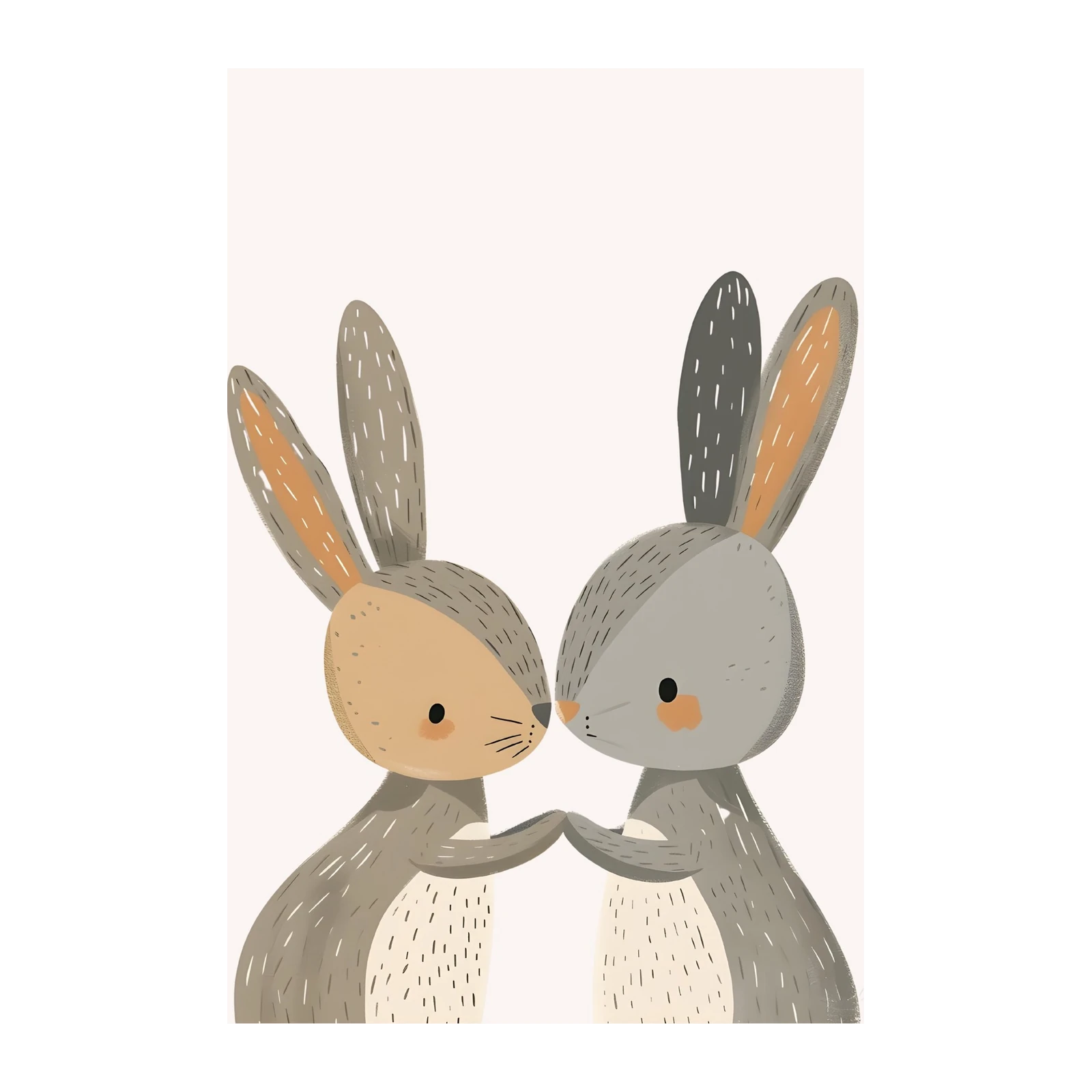 Adorable Bunny Love Wall Art for Nursery & Home
