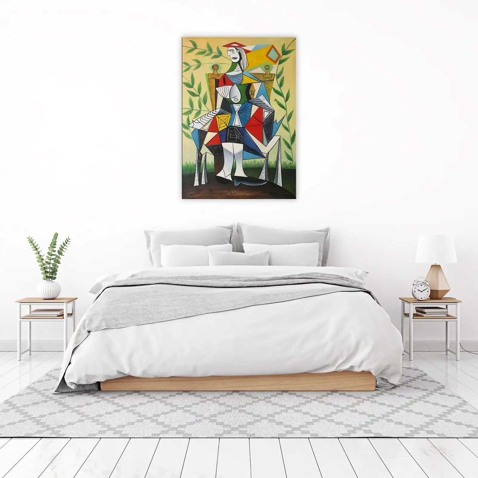 Cubist Woman Abstract Art Wall Art