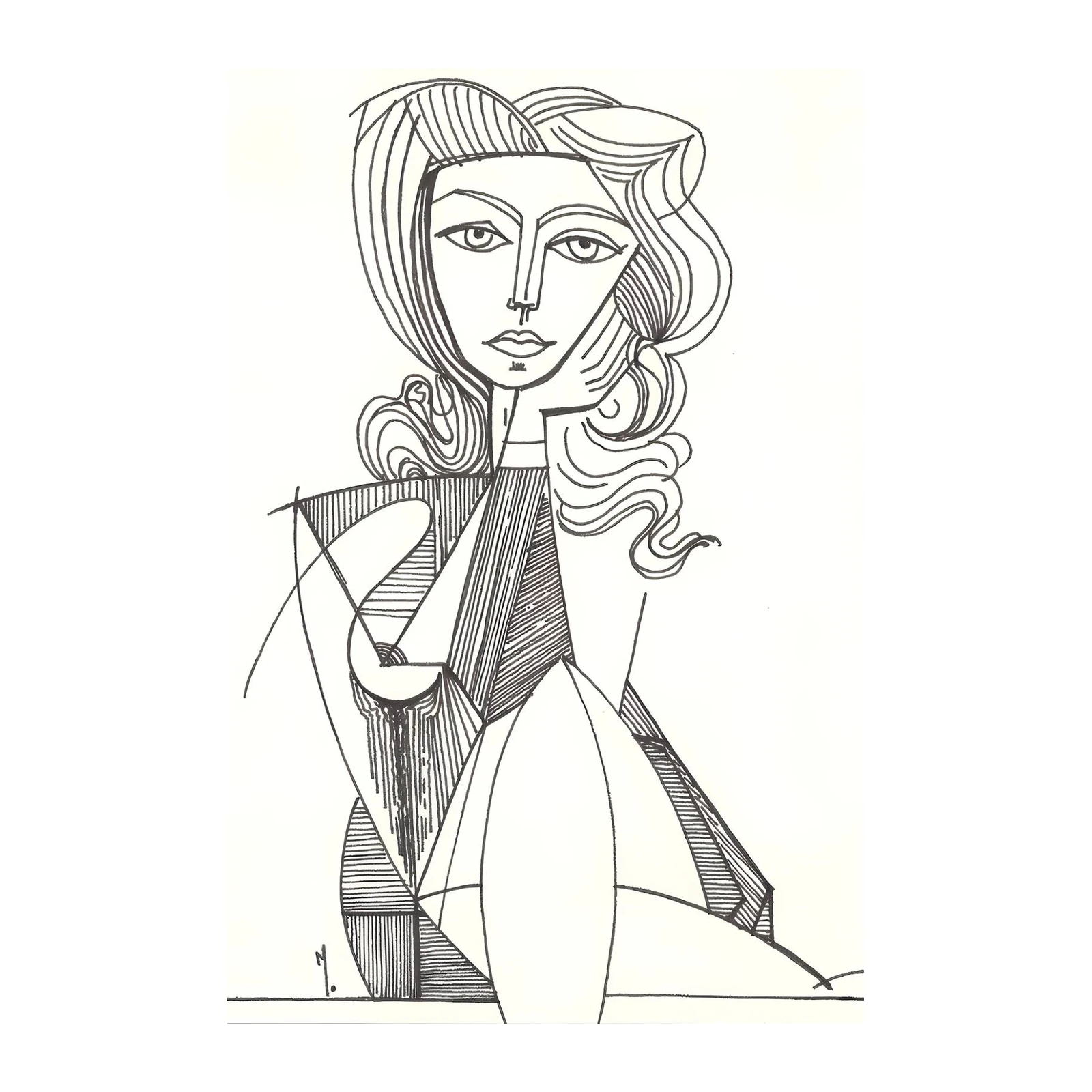 Abstract Woman Portrait Wall Art