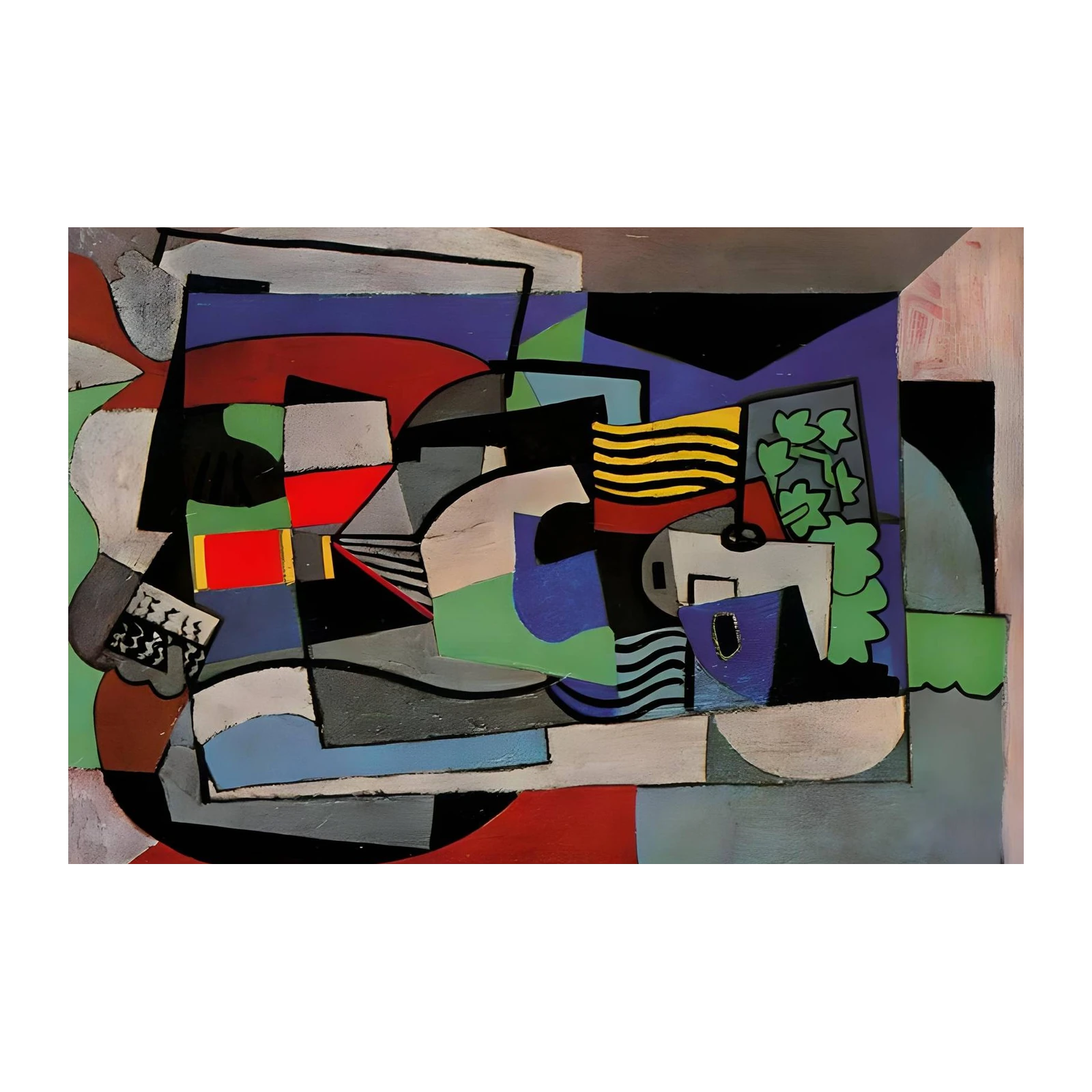 Abstract Geometric Cubism Art Wall Art
