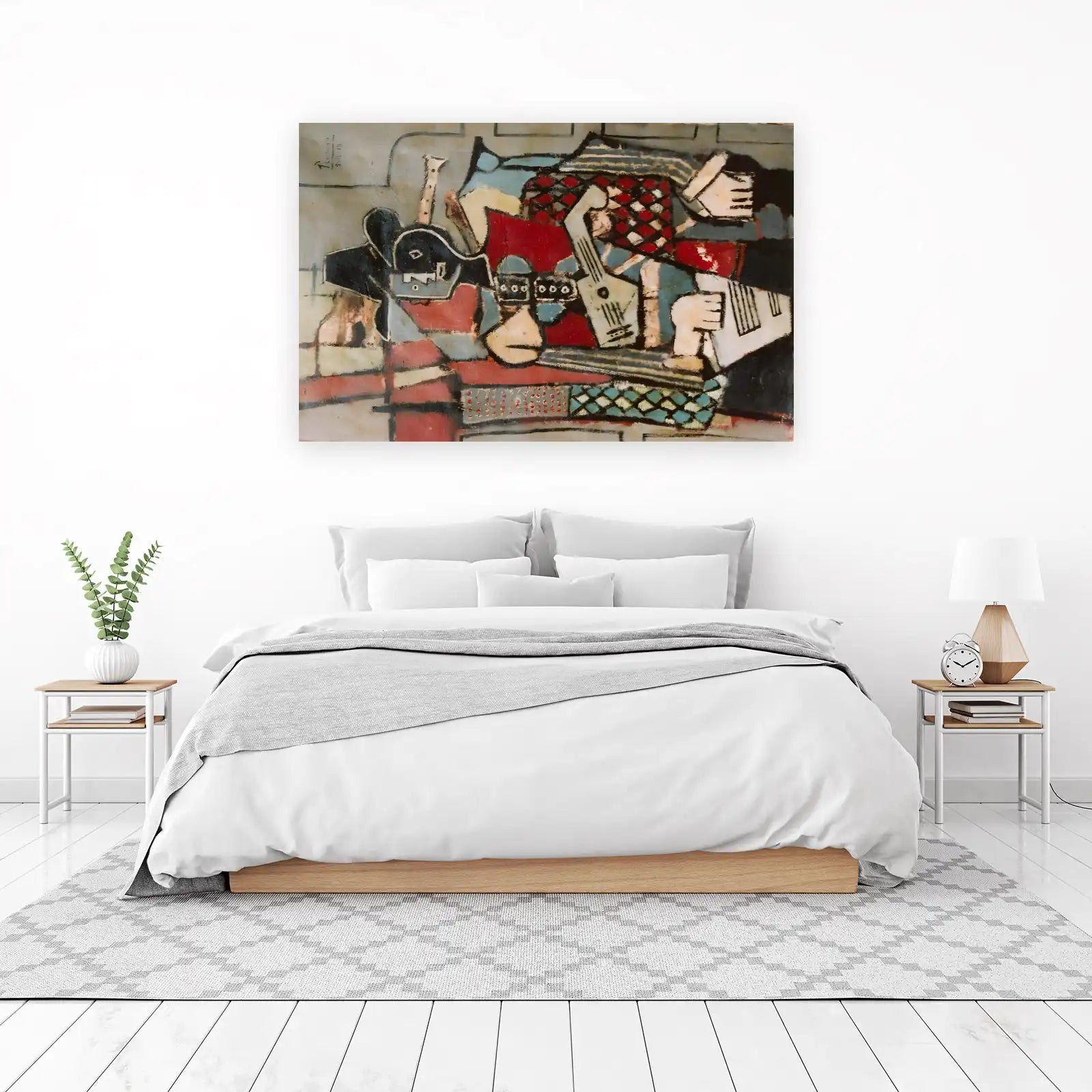 Cubist Guitars & Harlequin Abstract Wall Art