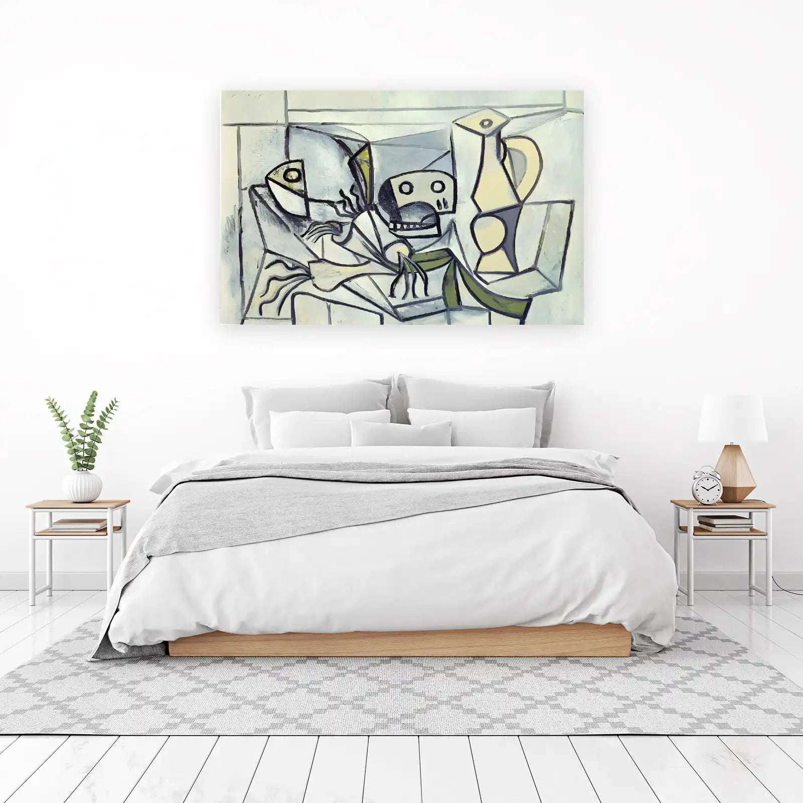 Cubist Still Life Skull Wall Art