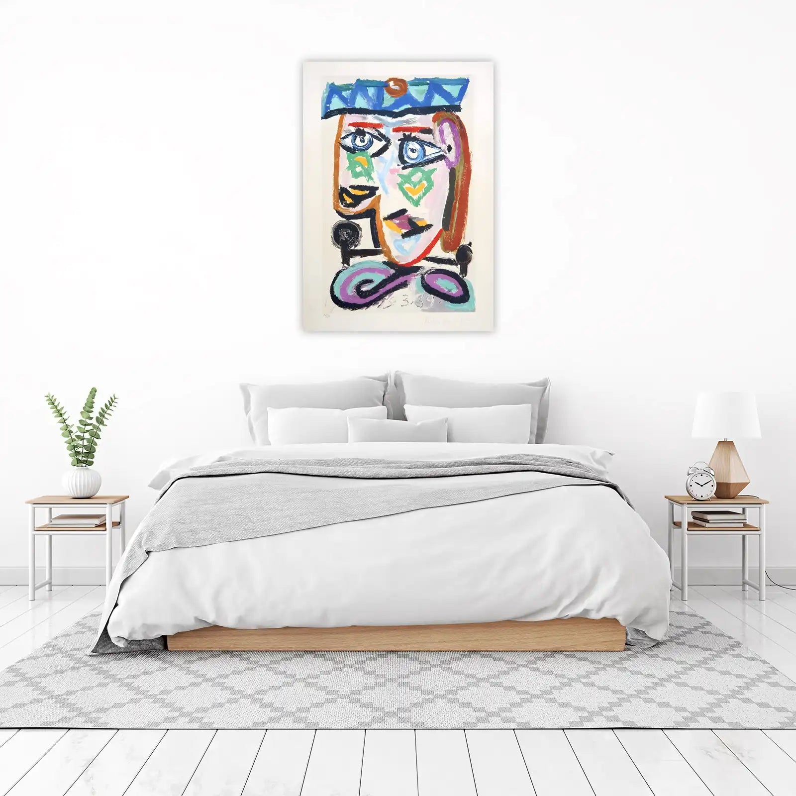 Abstract Portrait Bold Colors Wall Art