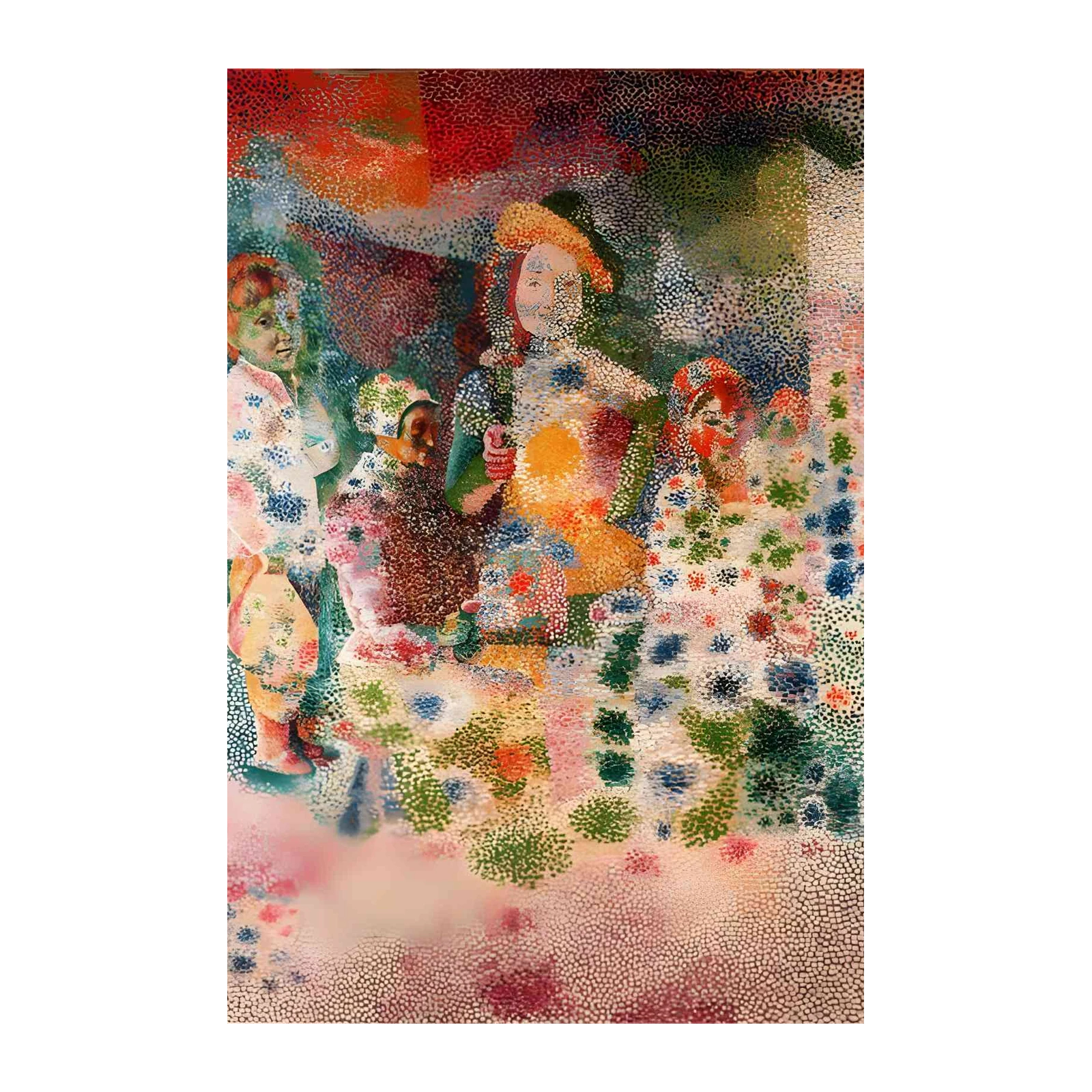 Vibrant Figures Impressionistic Wall Art