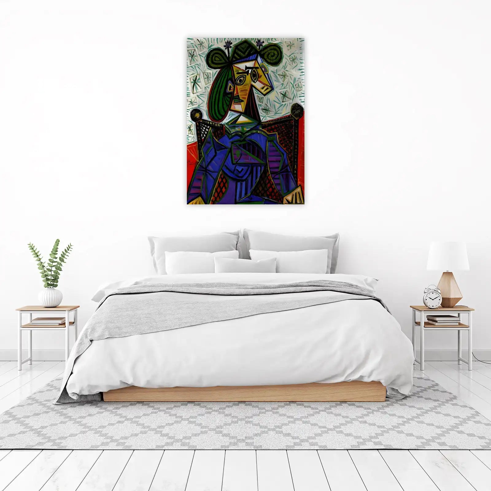 Abstract Portrait Woman Cubist Wall Art