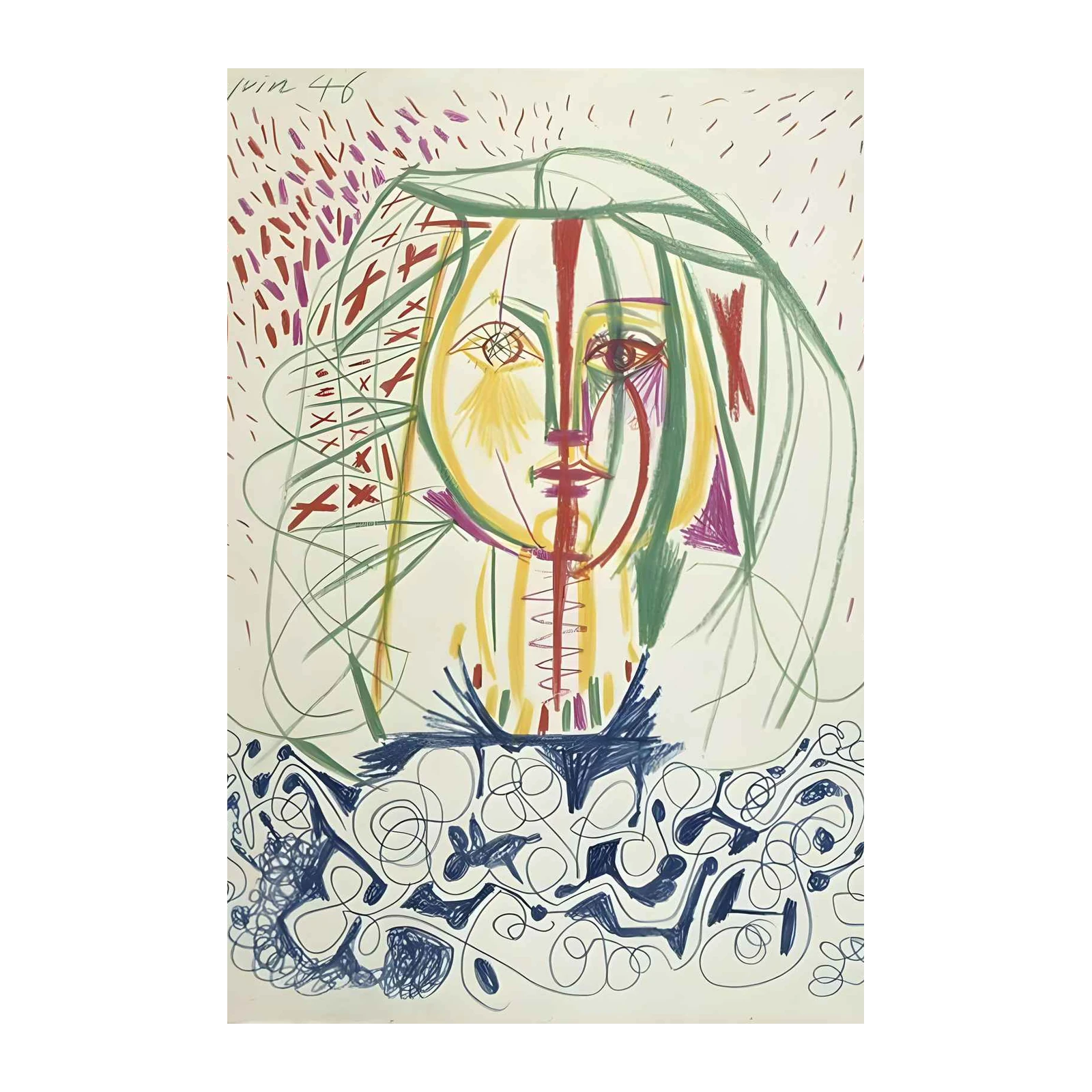 Abstract Portrait Wall Art Wall Art