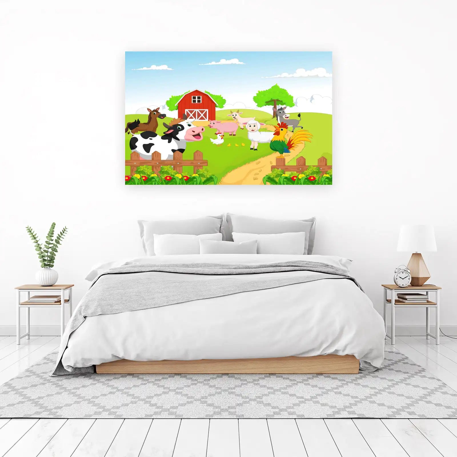 Cheerful Farm Animals Barnyard Fun Wall Art