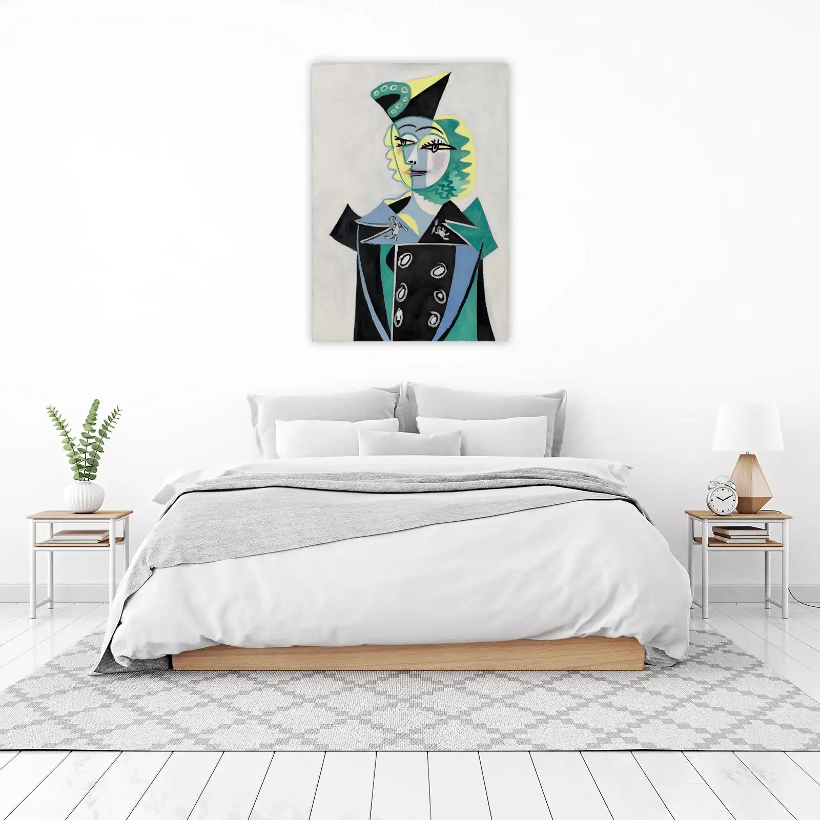 Vibrant Cubist Portrait Wall Art