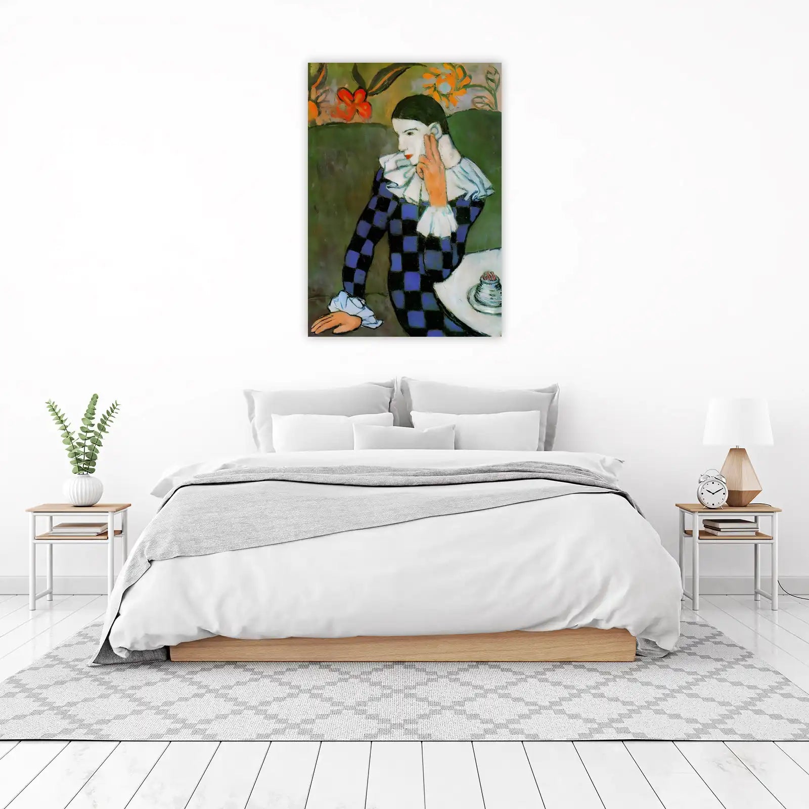 Pensive Clown Portrait Wall Art