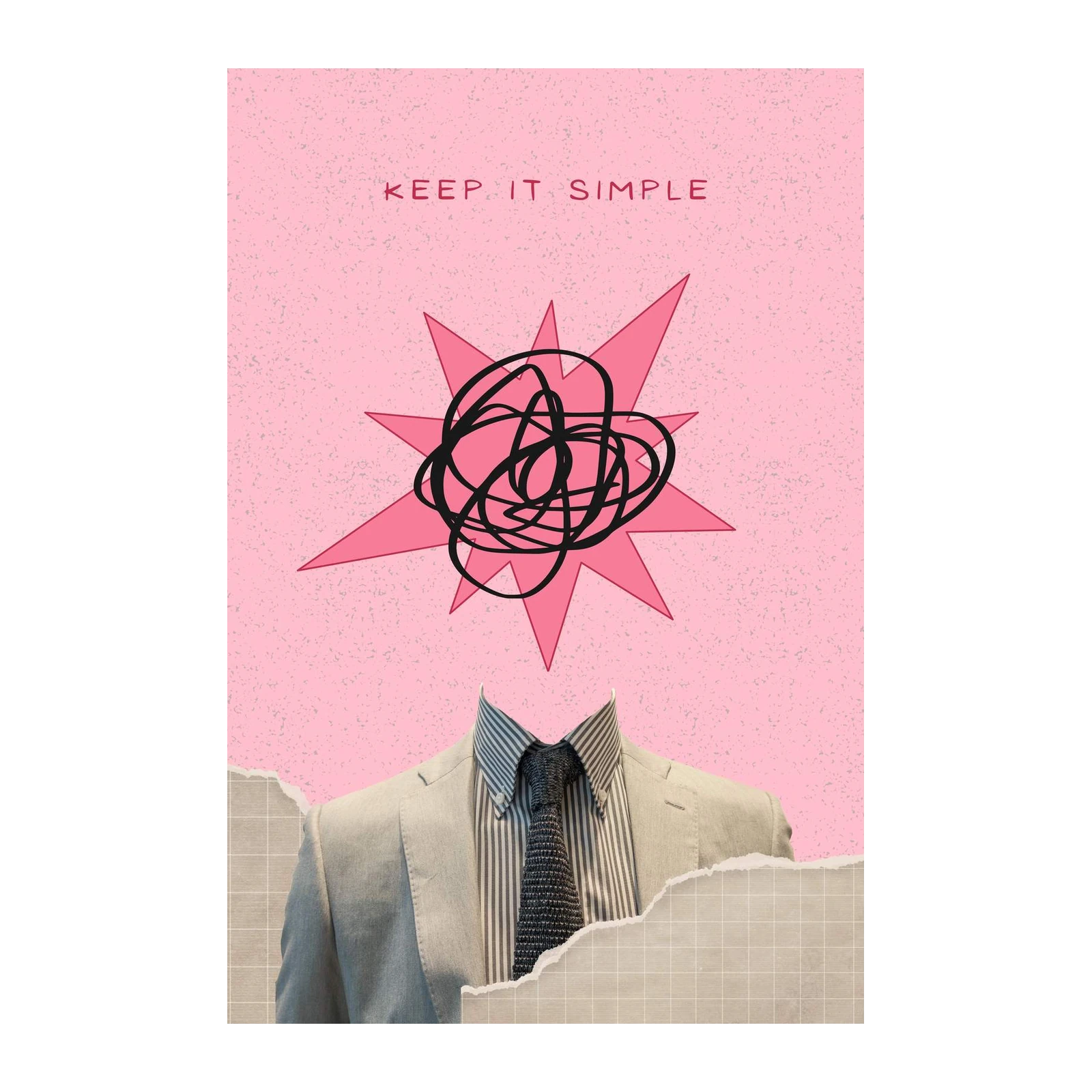 Keep It Simple Abstract Menswear Wall Art